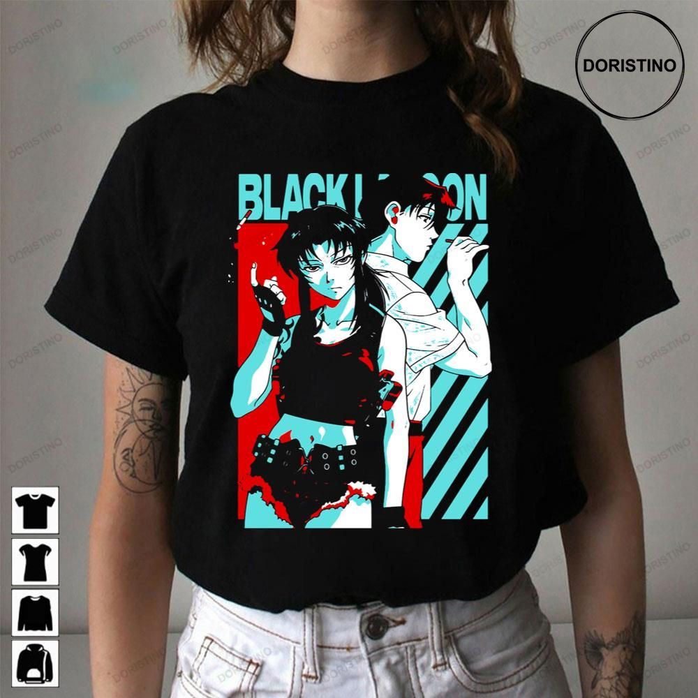 Red And Blue Retro Black Lagoon Awesome Shirts